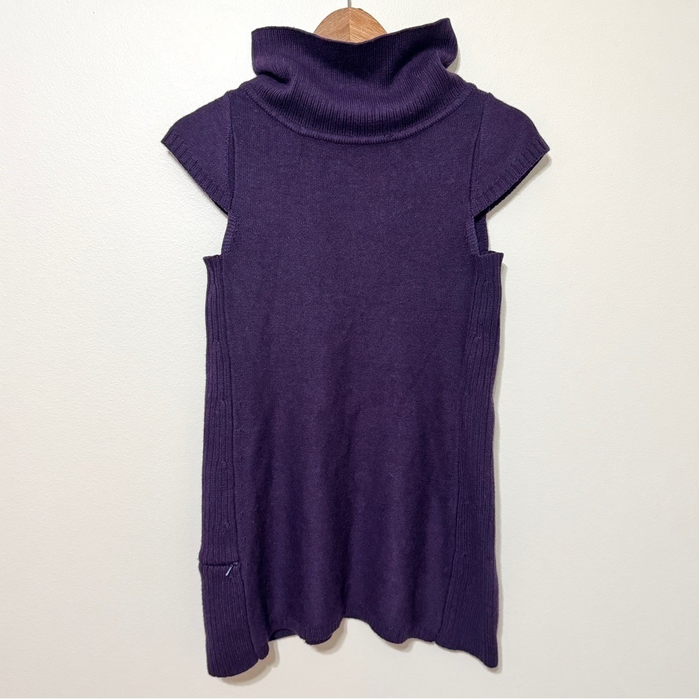 Ibex Purple Merino Wool Kurta Cowl Neck Sweater Size XS Women’s